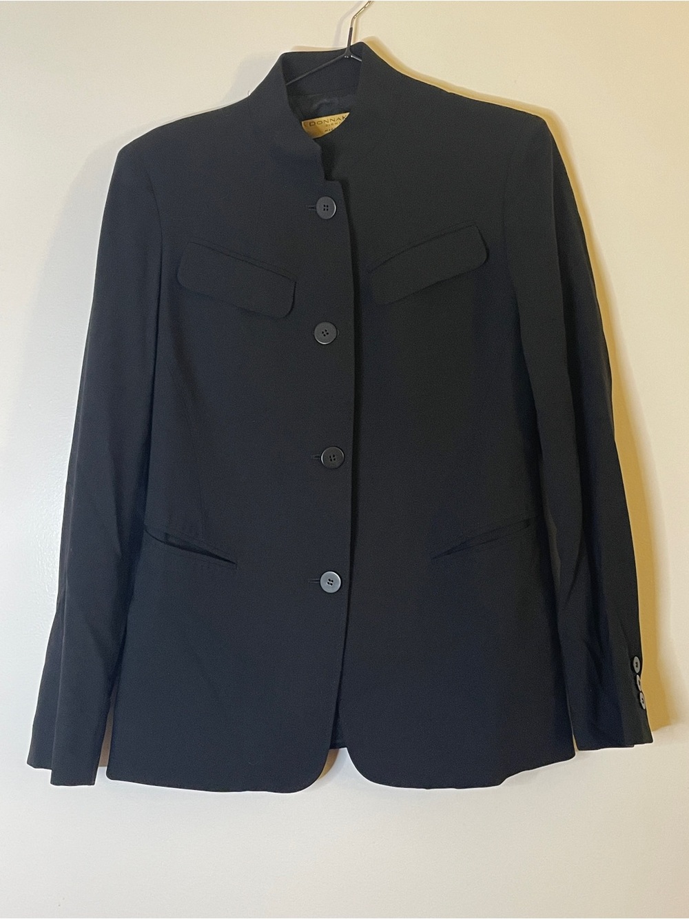Rare Runway Vintage Donna Karan Signature Tailored Wool Blazer